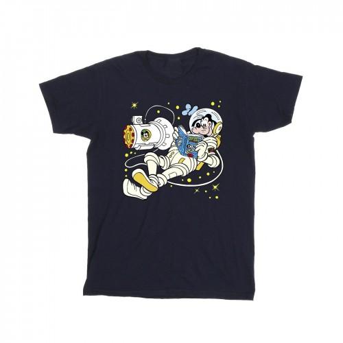 Disney Girls Goofy Reading In Space Cotton T-Shirt