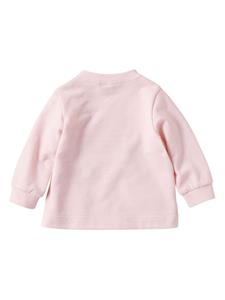 Familiar Katoenen sweater met beer-applicatie - Roze