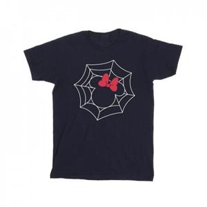 Disney Girls Minnie Mouse Spider Web Cotton T-Shirt