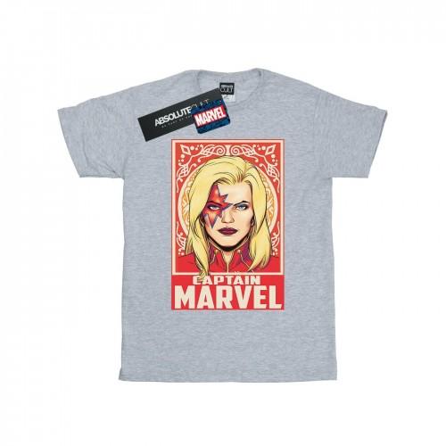 Marvel Girls Captain  Ornament Cotton T-Shirt