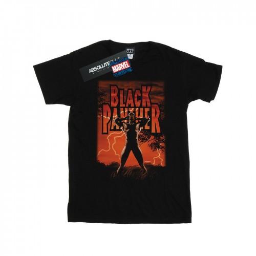 Marvel Girls Black Panther Wakanda Lightning Cotton T-Shirt