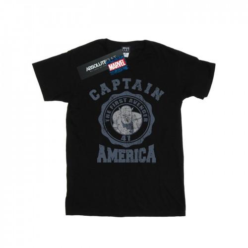 Marvel Girls Captain America Collegiate Cotton T-Shirt