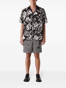 Sacai Shorts met bloemenprint - Zwart