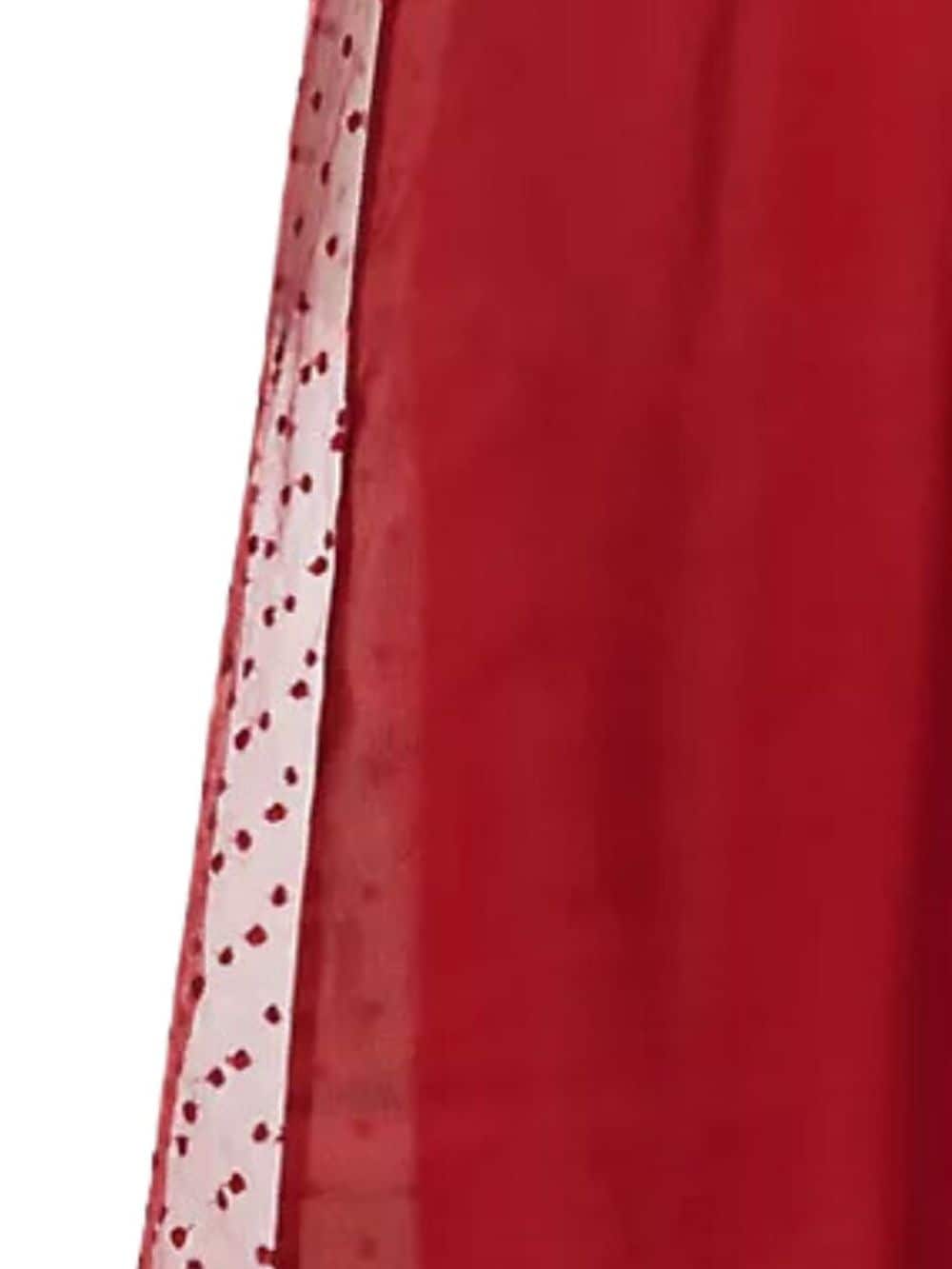 Kiki de Montparnasse Merci sheer-panel silk slip dress - Rood