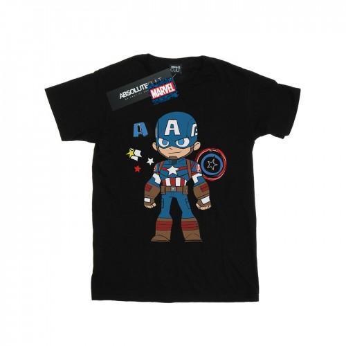 Marvel Girls Captain America Sketch Cotton T-Shirt