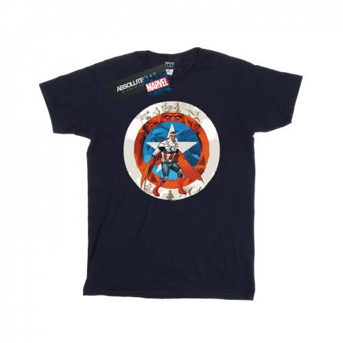 Marvel Girls Captain America Sam Wilson Shield Cotton T-Shirt