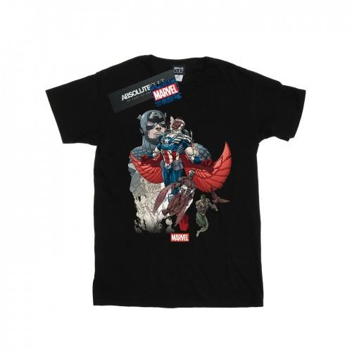 Marvel Girls Captain America Falcon Evolution Cotton T-Shirt