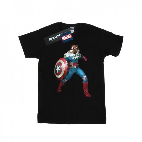 Marvel Girls Falcon Is Captain America Cotton T-Shirt