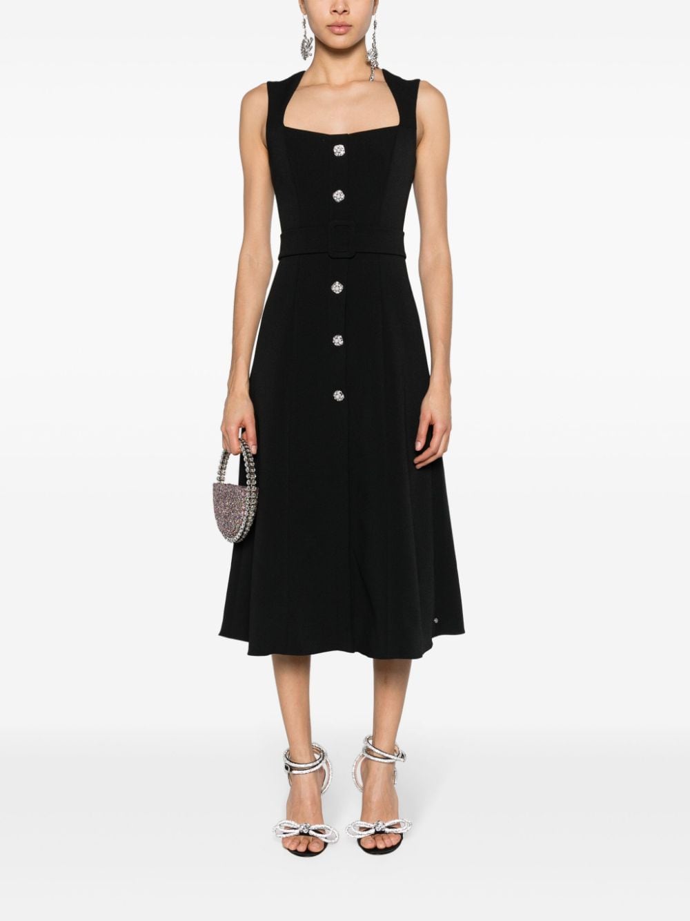 NISSA Mini-jurk met ceintuur - Zwart