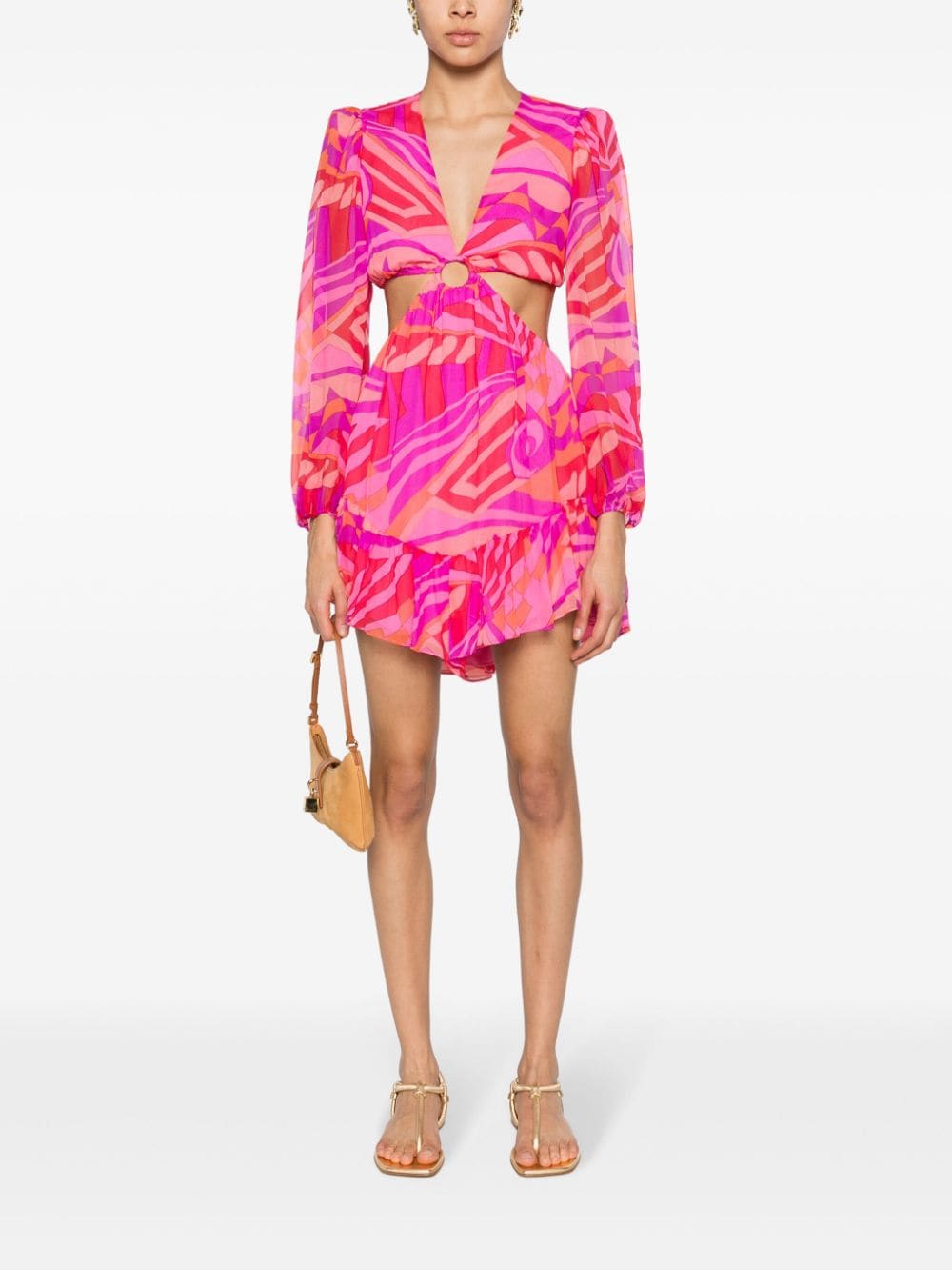 NISSA Mini-jurk met abstracte print - Roze