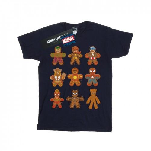 Marvel Girls Avengers Christmas Gingerbread Cotton T-Shirt