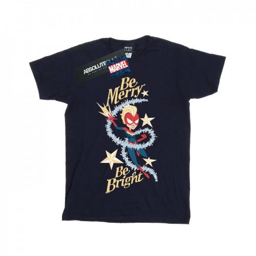 Marvel Girls Be Merry Be Bright Cotton T-Shirt