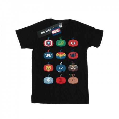 Marvel Girls Avengers Pumpkin Icons Cotton T-Shirt