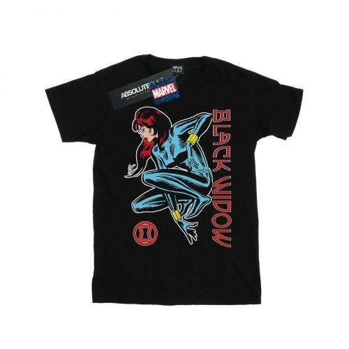 Marvel Girls Black Widow In Action Cotton T-Shirt