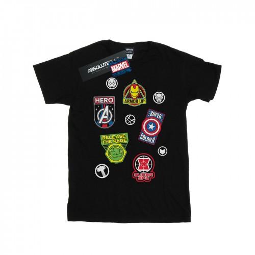 Marvel Girls Avengers Hero Badges Cotton T-Shirt
