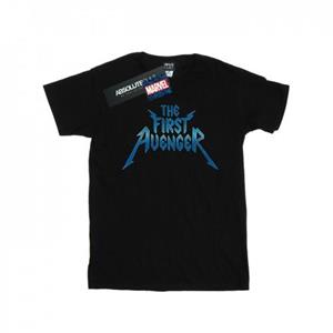 Marvel Boys The First Avenger Metal Logo T-Shirt