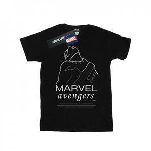 Marvel Boys Black Panther Single Line T-Shirt