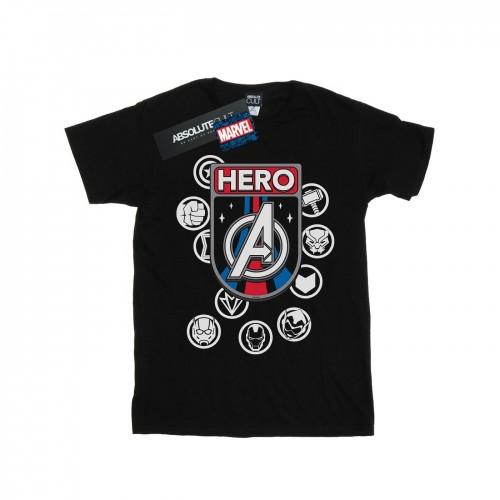 Marvel Girls Hero Badge Cotton T-Shirt