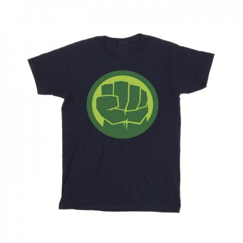 Marvel Girls Hulk Chest Logo Cotton T-Shirt
