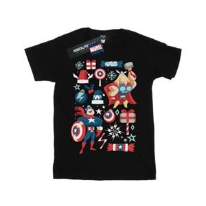 Marvel Boys Thor And Captain America Christmas Day T-Shirt