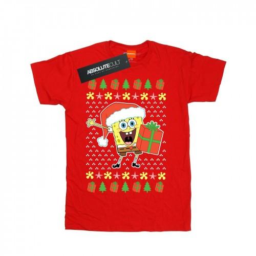 Pertemba FR - Apparel SpongeBob SquarePants Girls Ugly Christmas Cotton T-Shirt