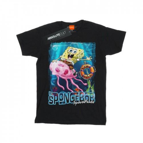 Pertemba FR - Apparel SpongeBob SquarePants Girls Jellyfish Riding Cotton T-Shirt