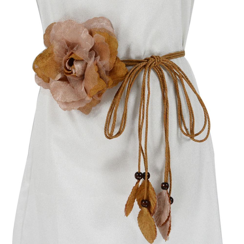 EANyeahnice Decorative Dress Accessories Tie Strap Tassel Braid Belts Bohemian Waistband Woven Waist Rope