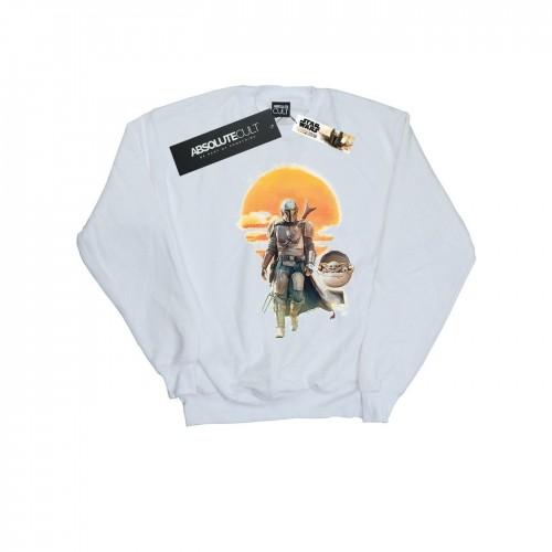 Star Wars Mens The Mandalorian Sunset Poster Sweatshirt