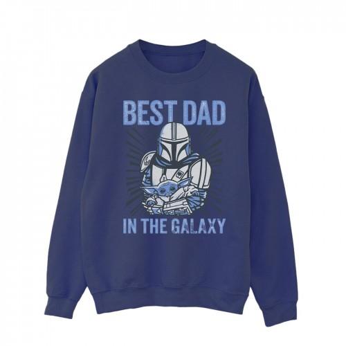 Star Wars Mens Mandalorian Best Dad Galaxy Sweatshirt