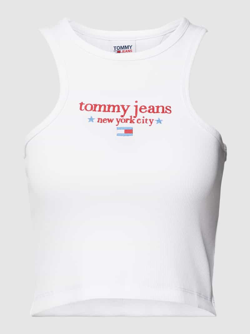 Tommy Jeans Cropped NYC Baby Stretch-Cotton Tank - L