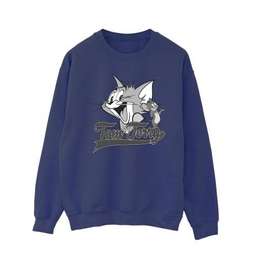 Tom And Jerry Mens Greyscale Square Sweatshirt