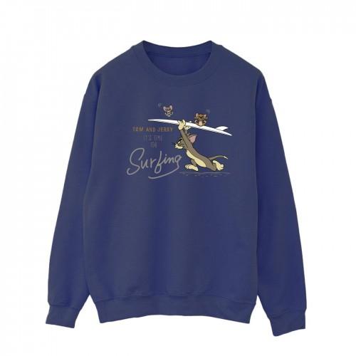 Tom And Jerry Mens ItÂ´s Time For Surfing Sweatshirt