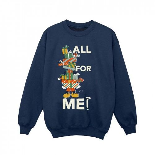 Disney Girls Mickey Mouse Presents All For Me Sweatshirt