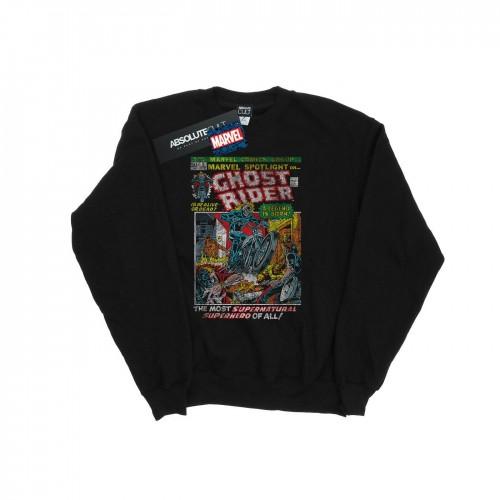Marvel Girls Ghost Rider Distressed Spotlight Sweatshirt