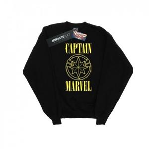 Marvel Girls Captain  Grunge Logo Sweatshirt