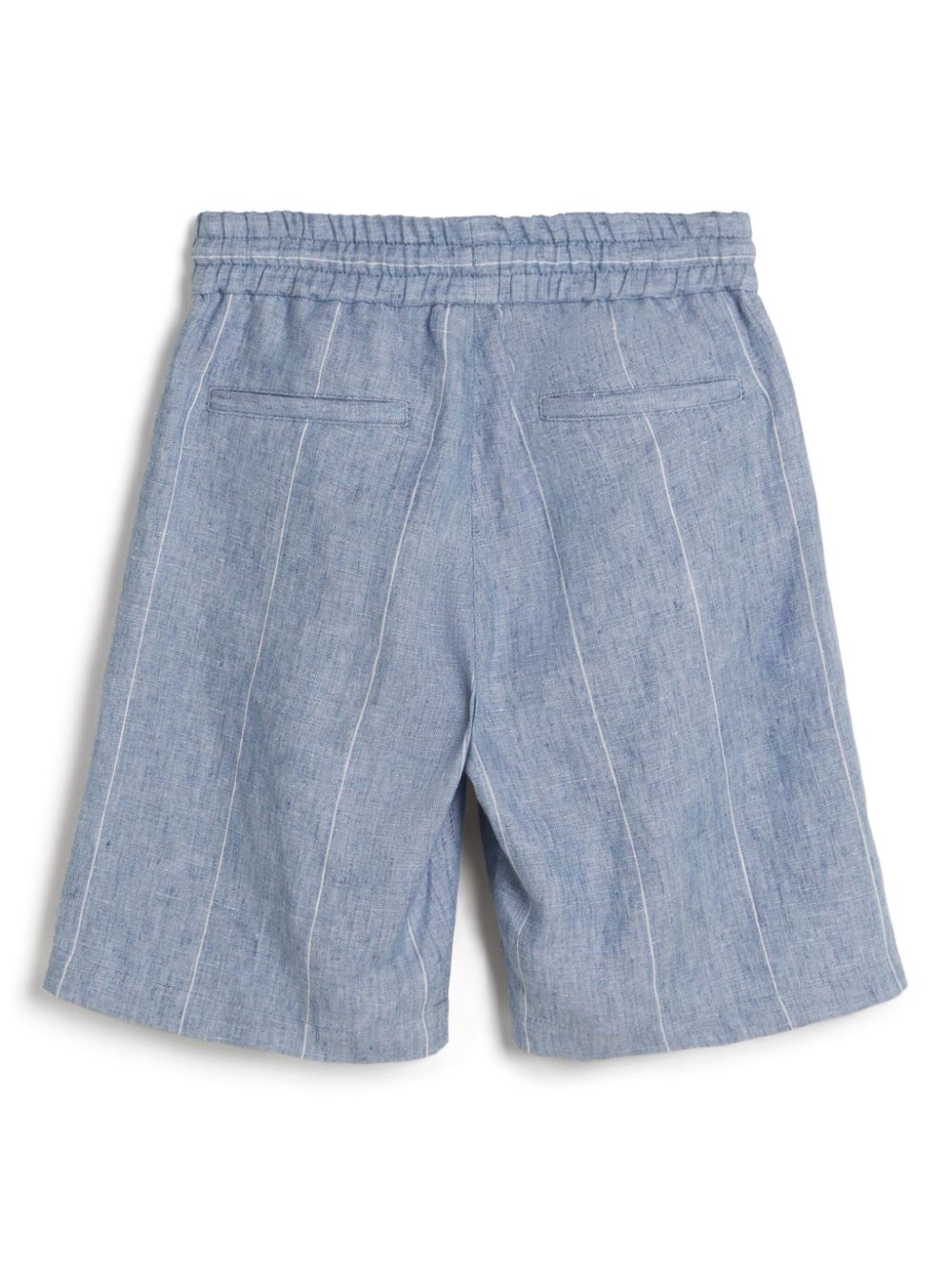 Brunello Cucinelli Kids Linnen shorts - Blauw