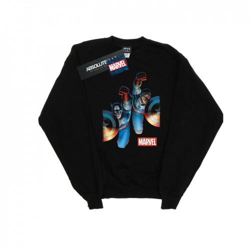 Marvel Girls Falcon And Captain America Side By Side Sweatshirt