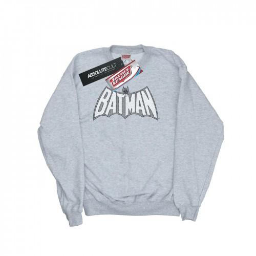 DC Comics Mens Batman Retro Crackle Logo Sweatshirt