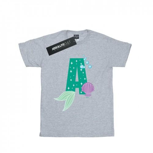 Disney Girls Alphabet A Is For Ariel Cotton T-Shirt