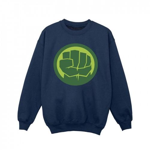 Marvel Girls Hulk Chest Logo Sweatshirt