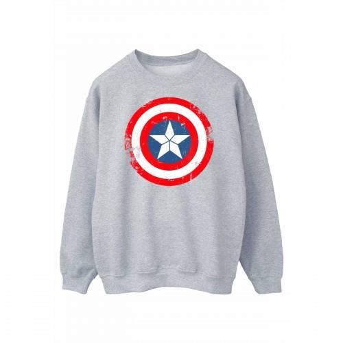 Marvel Mens Captain America Civil War Distressed Shield Sweatshirt