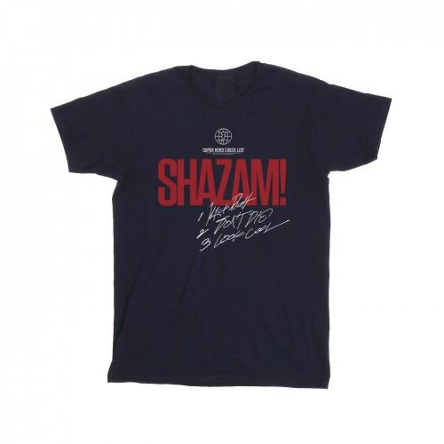 DC Comics Boys Shazam Fury Of The Gods Super Hero Checklist T-Shirt