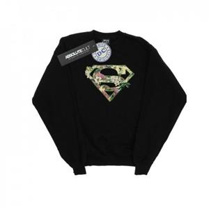 DC Comics Girls Supergirl Floral Shield Sweatshirt