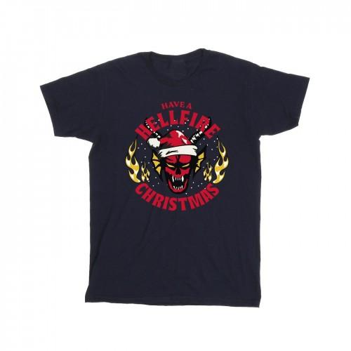 Pertemba FR - Apparel Netflix Boys Stranger Things Hellfire Christmas T-Shirt