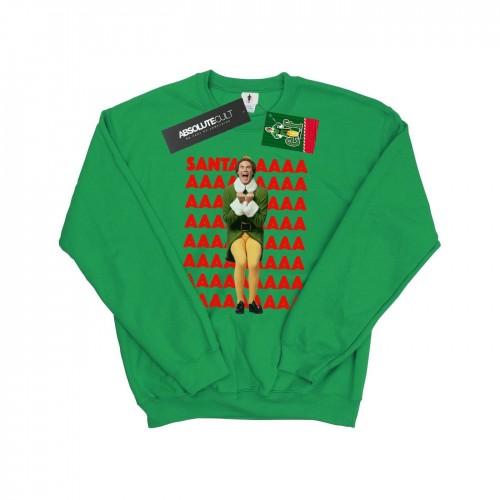 Elf Mens Buddy Santa Scream Sweatshirt