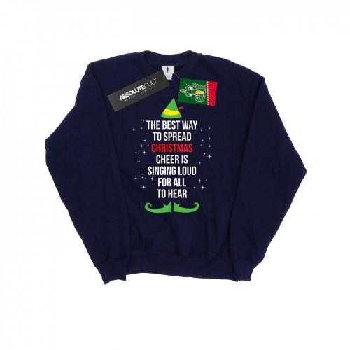 Elf Mens Christmas Cheer Text Sweatshirt