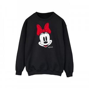 Disney Mens Minnie Mouse Distressed Face Sweatshirt