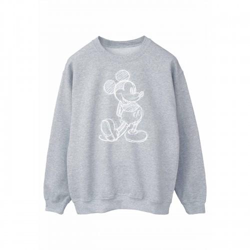 Disney Mens Mickey Mouse Sketch Kick Sweatshirt