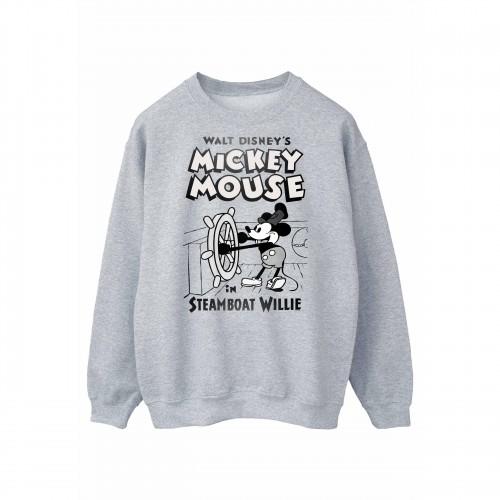 Disney Mens Mickey Mouse Steamboat Willie Sweatshirt