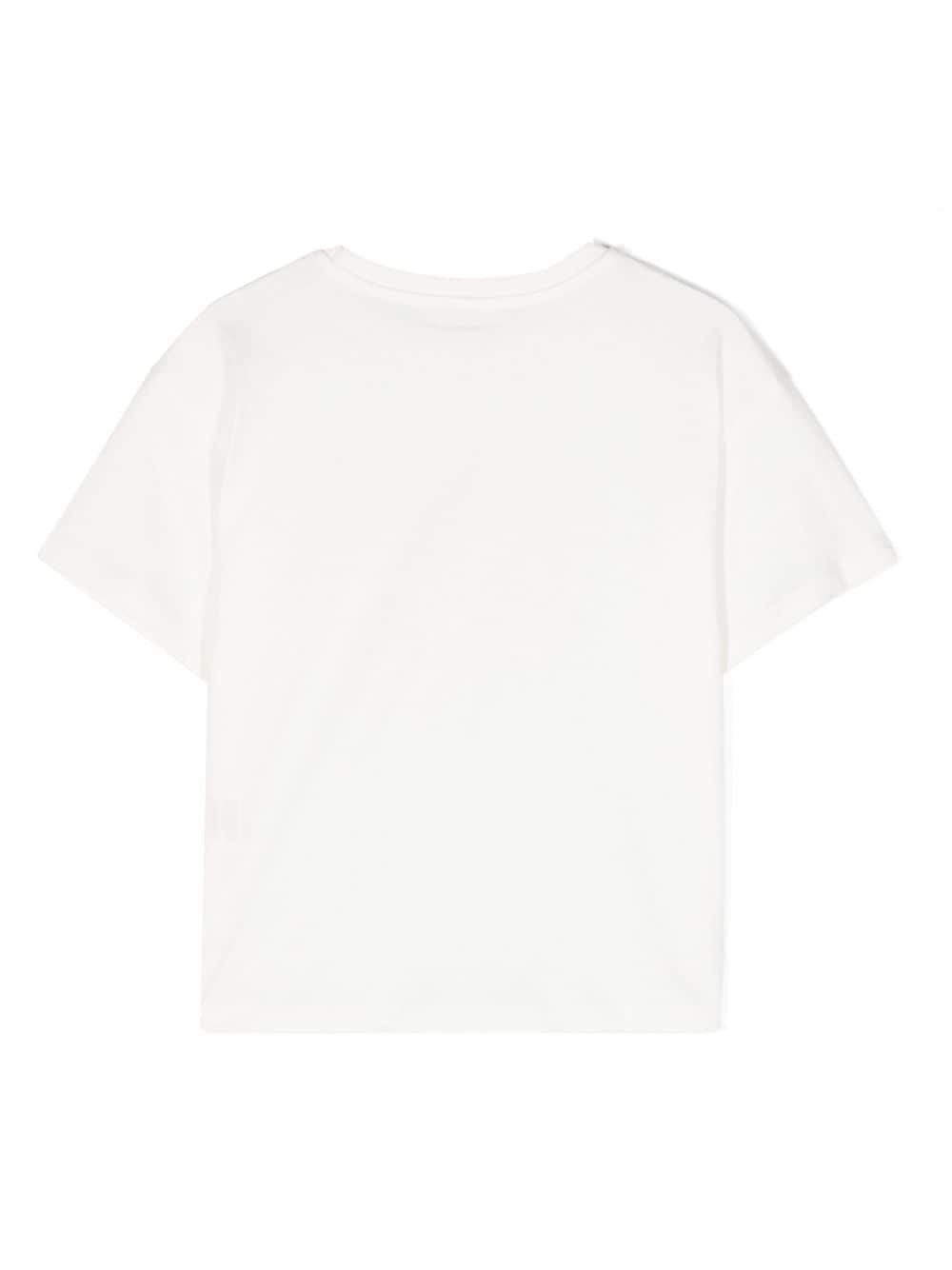 Andorine Katoenen T-shirt met logoprint - Wit